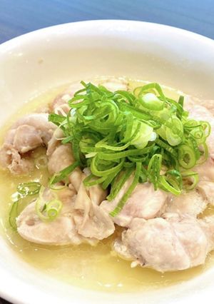 鶏肩肉のレンチン酒蒸し-レシピのメイン写真
