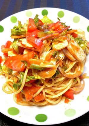 カット野菜とトマトで、冷製パスタ-レシピのメイン写真