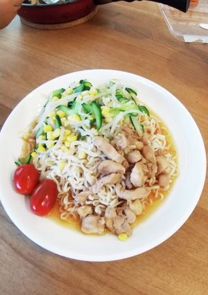 炒り鶏と野菜の冷やしラーメン★-レシピのメイン写真