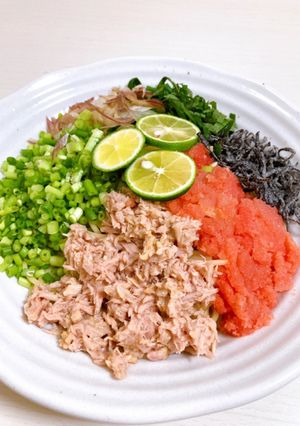 お出汁で食べるツナと明太子のパスタ-レシピのメイン写真