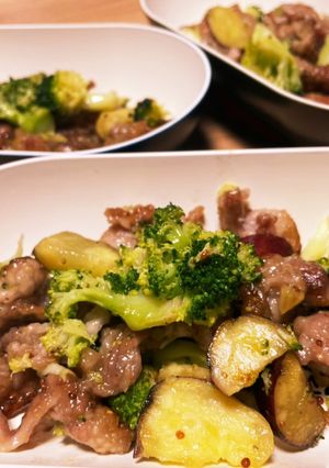 豚こまと野菜のハニーマスタード-レシピのメイン写真