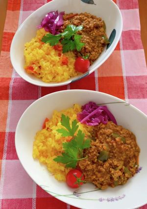 ミニトマトでキーマカレー-レシピのメイン写真