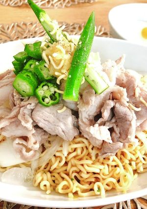 レンチンで♡レモン醤油の豚おろし冷やし麺-レシピのメイン写真