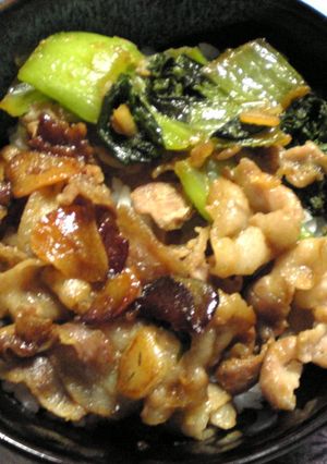 豚バラとニンニクの生姜焼き丼-レシピのメイン写真