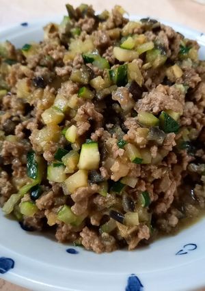 簡単☆ズッキーニとナスの味噌そぼろ-レシピのメイン写真
