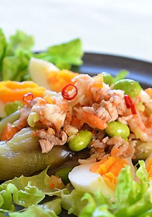 香味ドレッシング焼きナスのタイ風サラダ♪-レシピのメイン写真