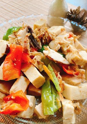 高野豆腐と福耳唐辛子で煮物-レシピのメイン写真