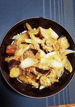 なすと玉ねぎのツナ缶炒め(マヨしょうゆ)-レシピのメイン写真
