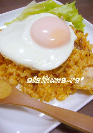 ビビンバ風♪　豚キムチチャーハン-レシピのメイン写真