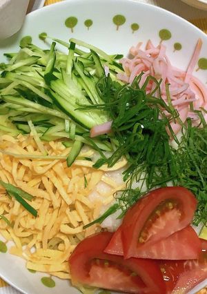 栄養満点とろろ冷やし中華-レシピのメイン写真
