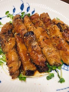 豚巻き茄子の照り焼き-レシピのメイン写真