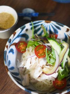 オーツミルクのサラダそうめん-レシピのメイン写真