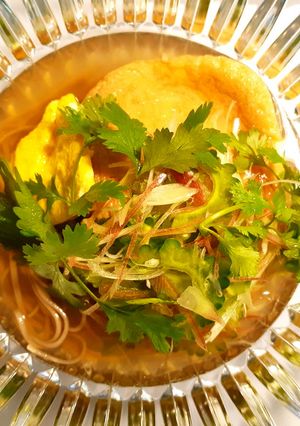 冷やしきつね蕎麦　薬味一杯　発酵玉葱-レシピのメイン写真