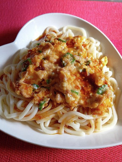 レンジで簡単♡オクラとツナの旨辛うどん♪-レシピのメイン写真