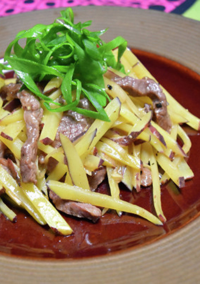 牛肉とじゃがいもの細切り黒胡椒炒め-レシピのメイン写真