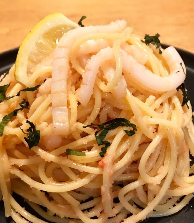 イカそうめんで簡単☆イカ明太バターパスタ-レシピのメイン写真