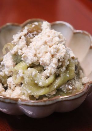 夕♪美味♪焼き茄子（レンジ茄子）の白和え-レシピのメイン写真