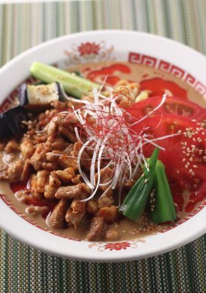 バーミヤンの！　夏野菜の冷やし担担麺♪-レシピのメイン写真