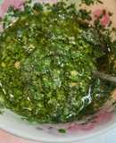 たっぷりの大葉でバジル風ドレッシング