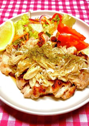 ごま油香る、鶏もも肉ネギ焼き-レシピのメイン写真