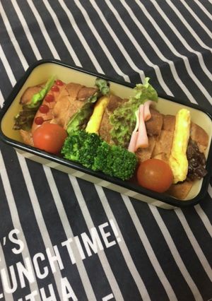 男子中学生弁当フランスパンサンド弁当-レシピのメイン写真
