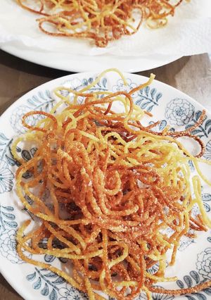 残った茹で麺★簡単パリポリおやつ☆-レシピのメイン写真