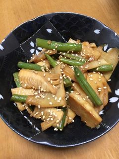 あと一品!たけのことインゲンのきんぴら☆-レシピのメイン写真
