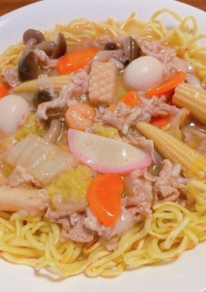 八宝菜で★あんかけ焼きそば-レシピのメイン写真