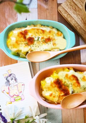お豆腐ソースのヘルシーポテトグラタン-レシピのメイン写真