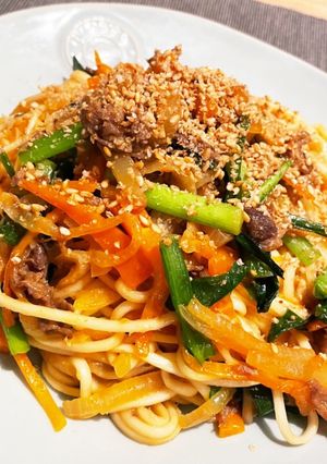 韓国風焼きひやむぎ-レシピのメイン写真