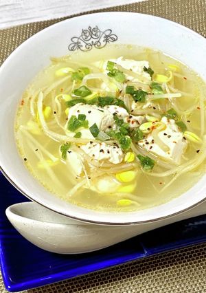 豆もやしのピリ辛スープ-レシピのメイン写真