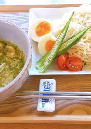 サッポロ一番で鶏塩つけ麺-レシピのメイン写真