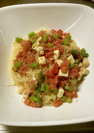 シーズニングで簡単に冷製パスタ-レシピのメイン写真