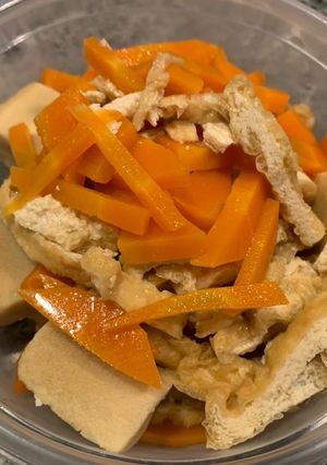 【簡単作り置き】高野豆腐と人参の煮物-レシピのメイン写真