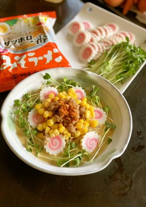 サッポロ坦々カレー牛乳もやし味噌ラーメン-レシピのメイン写真