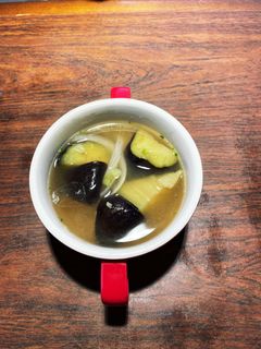 揚げ茄子と根菜のお味噌汁-レシピのメイン写真