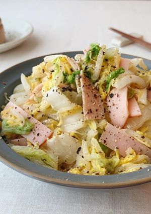 【家つま】白菜とハムのオイマヨサラダ-レシピのメイン写真