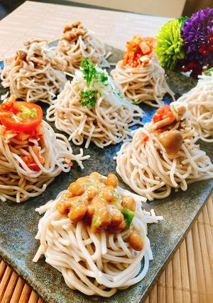 蕎麦で一口前菜風-レシピのメイン写真