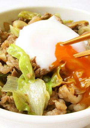 ポン酢で牛レタス丼-レシピのメイン写真
