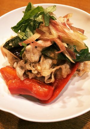 豚肉と夏野菜の味噌酢いため-レシピのメイン写真