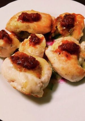 ささみのしそチーズ焼き~梅肉をのせて~-レシピのメイン写真