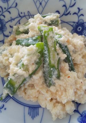 簡単!おくらと豆腐の明太子和え-レシピのメイン写真