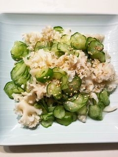 ハナビラタケときゅうりの酢の物-レシピのメイン写真
