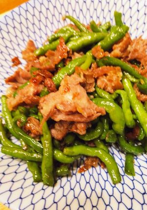 紐唐辛子と肉の甘辛炒め-レシピのメイン写真