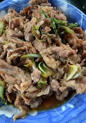 簡単豚肉と白菜の焼肉風炒め-レシピのメイン写真