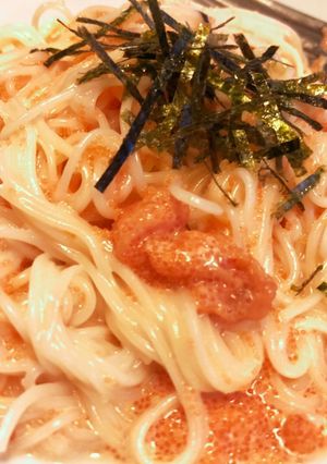 明太子バターそうめん　#素麺-レシピのメイン写真