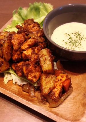チキンのカレー焼き＊チーズフォンデュ風-レシピのメイン写真