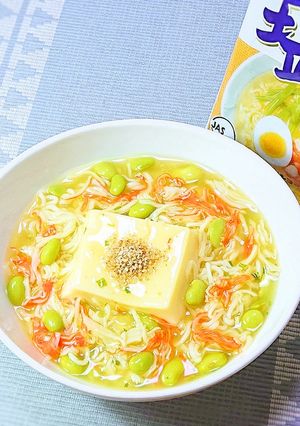 冷やしサッポロ一番あんかけ茶碗蒸し風-レシピのメイン写真