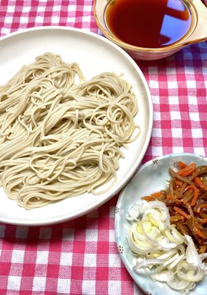 きんぴら薬味で食べるへぎそば-レシピのメイン写真