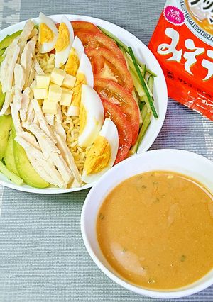 みそラーメンでコブサラダ冷やし中華-レシピのメイン写真